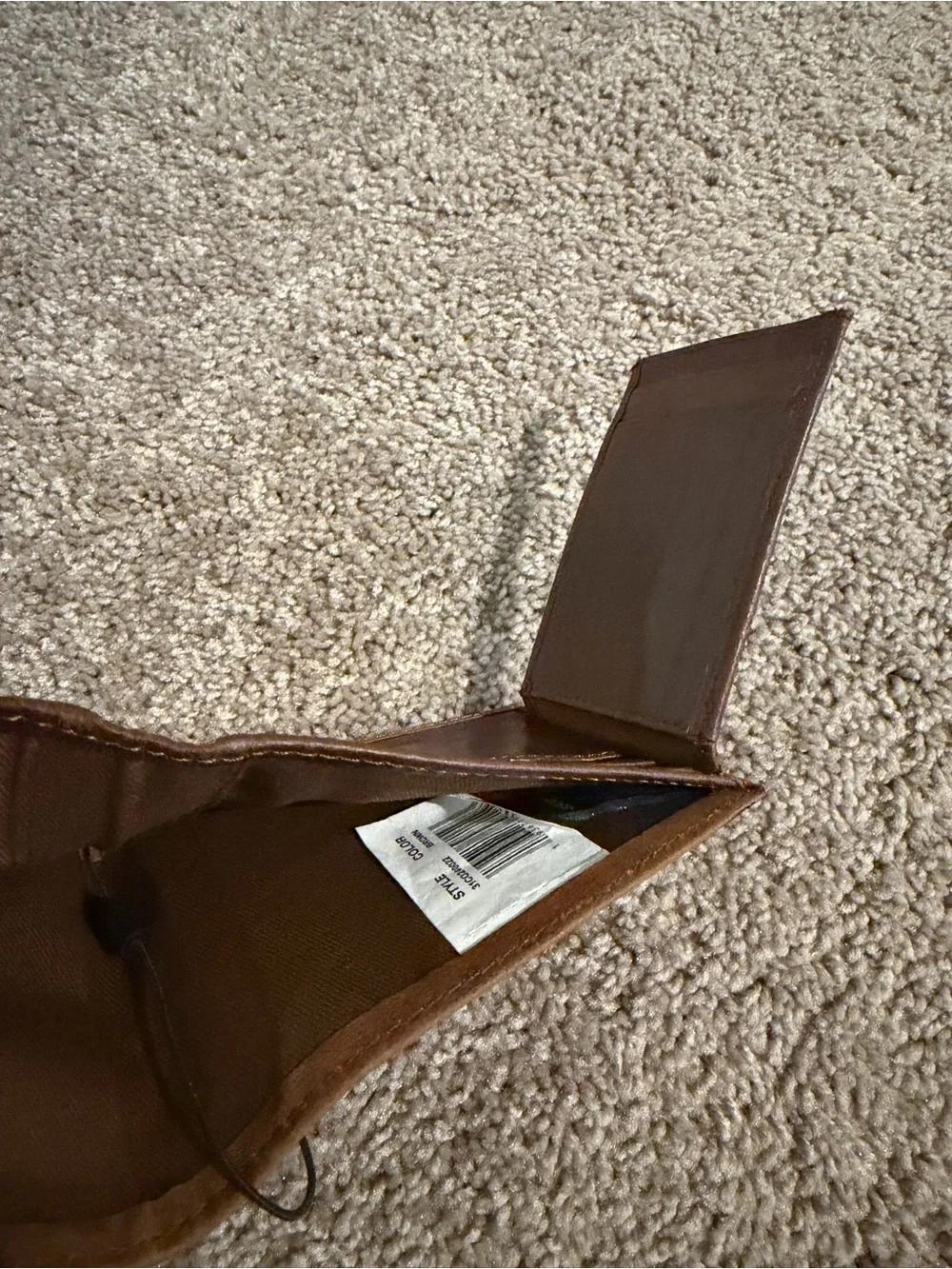 NEW COLUMBIA Men Wallet Billfold Genuine Coated Brown Leather